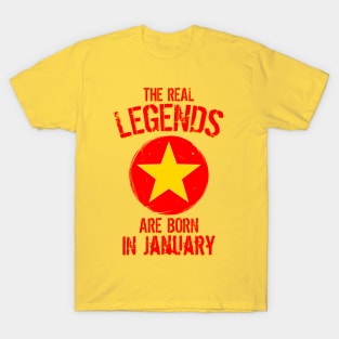 The Real Legends Are Born In January T-Shirt